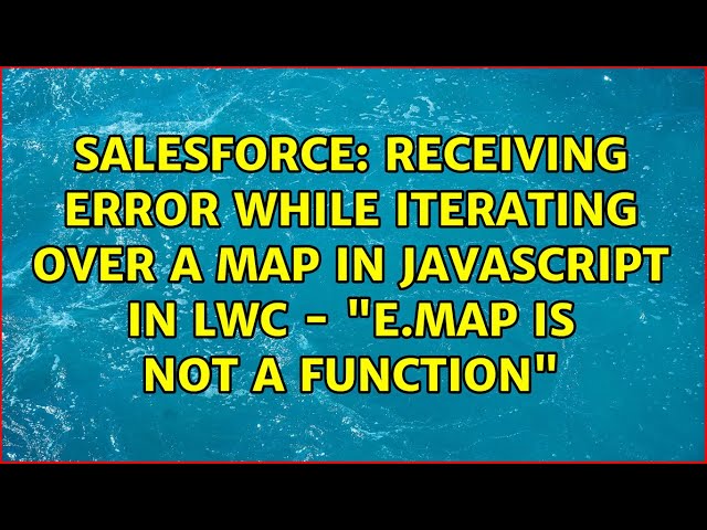 Receiving error while iterating over a map in javascript in LWC - "e.map is not a function"