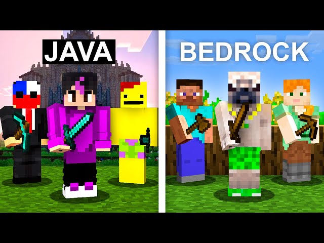 Enfrenté a JAVA y BEDROCK por el Mejor SURVIVAL de Minecraft