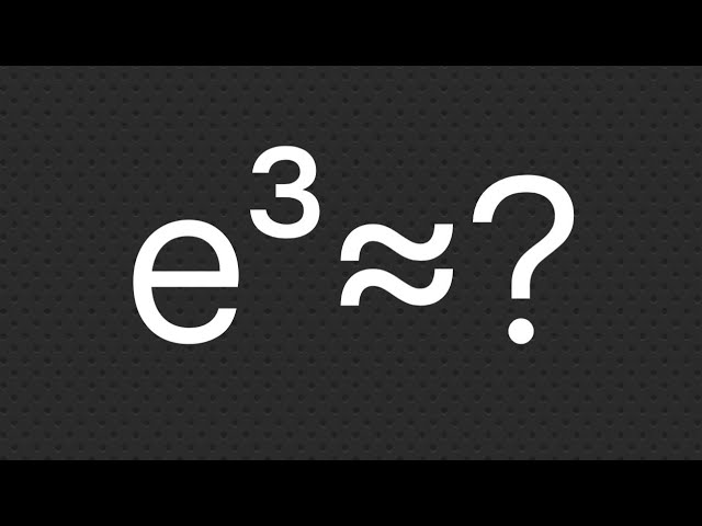 Approximate ‘ e³ ’using terms up to  n=4 in the exponential series #exponential series #math #study 