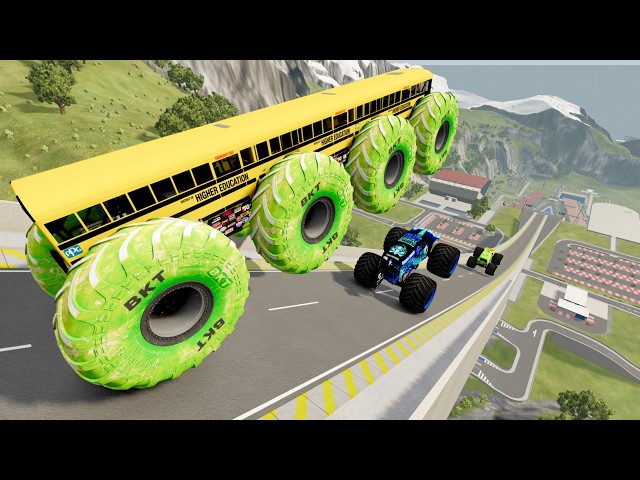 BNG Freestyles - Epic Monster Jam Trucks Jumps & Crashes #029- BeamNGDrive 4k #USA
