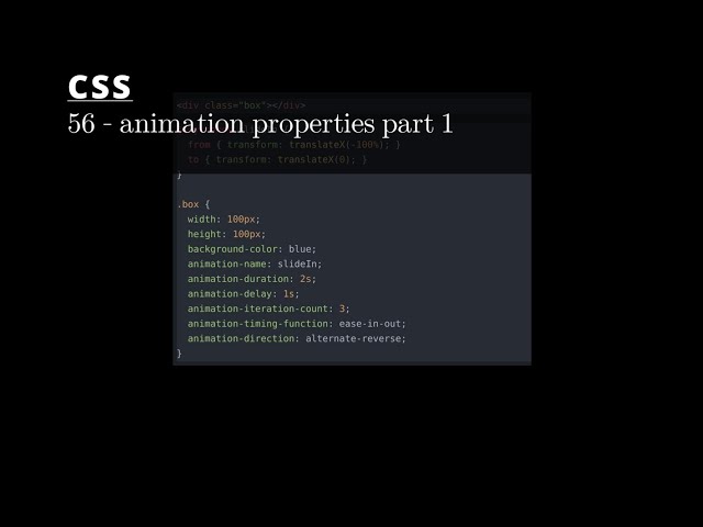CSS 56 💻 animation properties part 1