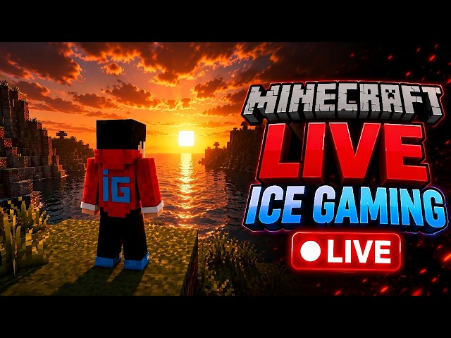 MINECRAFT ⛏️ HINDI LIVE 🔴 ICE GAMING SURVIVAL AND PVP SERVER BEDROCK JAVA