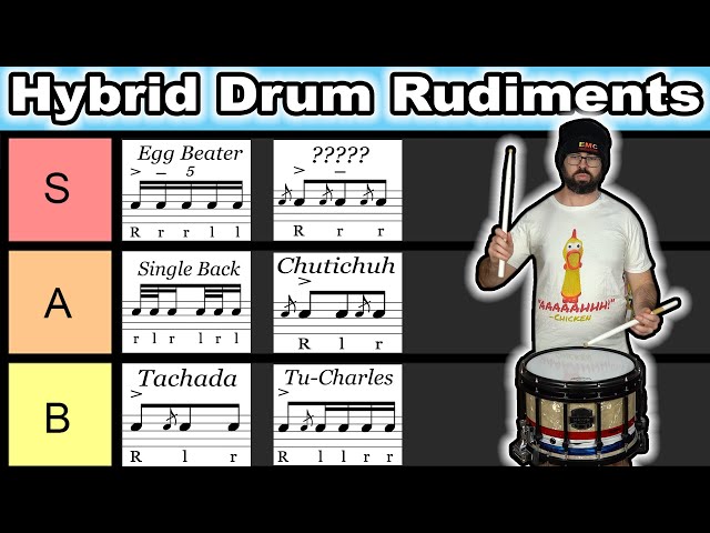 Hybrid Drum Rudiments - Tier List