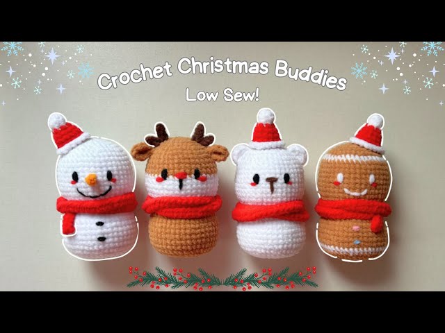 🎄Super Easy & Quick Crochet Christmas Dolls | LAST MINUTE Christmas Gift/Decor | 4 in 1 Tutorial