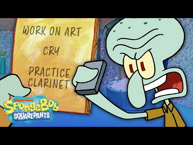 An Entire Day with SQUIDWARD ☀️ Hour by Hour! | SpongeBob