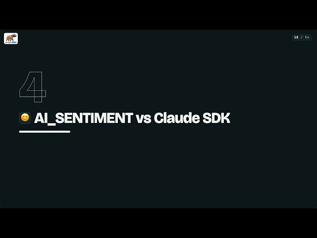Snowflake: Cortex AI functions vs the Claude SDK: SQL vs Python, side by side
