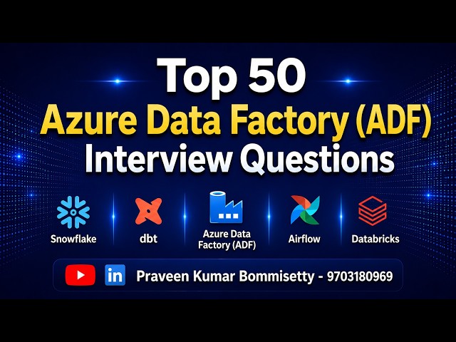 Top 50 Azure Data Factory (ADF) Interview Questions & Answers 2026 | Azure Data Engineer