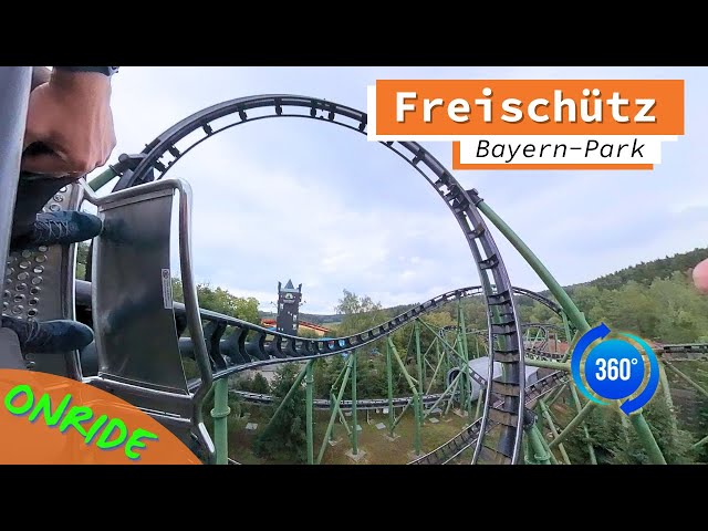 360° VR Roller Coaster: Freischütz 🎢 Bayern-Park | Onride POV