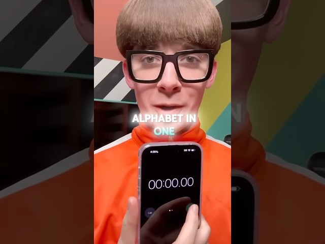 Worlds fastest alphabet
