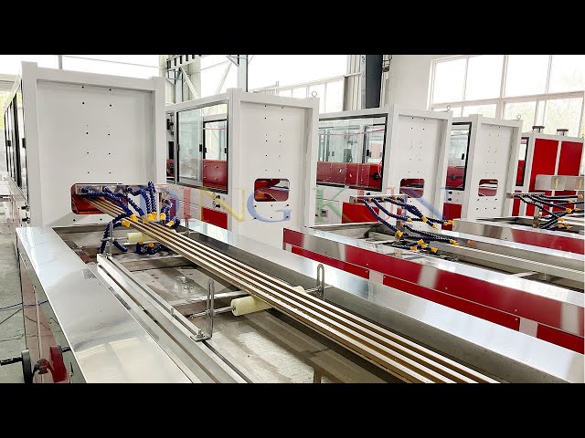 Interior WPC PVC Wall Panels / Fluted Panel  Wall Cladding Production Machine / Plastic Extruder