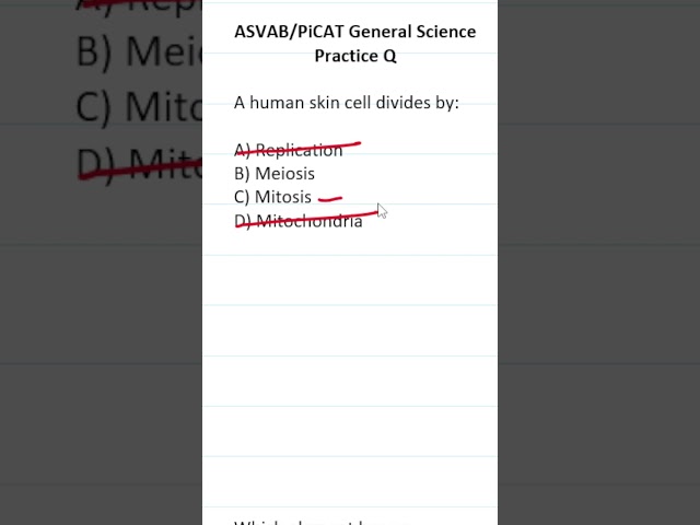 ASVAB/PiCAT General Science Practice Test Question #acetheasvab with #grammarhero