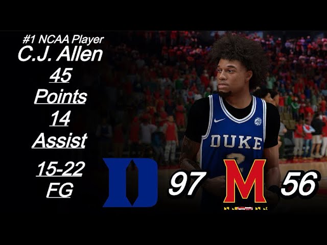 CJ Allen Drops 45 Points Vs Maryland Highlights | Ep 8 | NBA 2K26 MyCareer Mode 