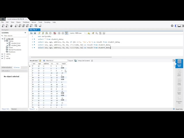 Mysql Control Flow Program Concept