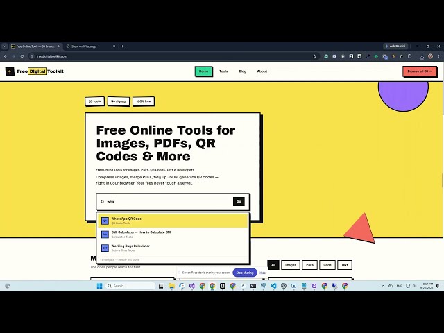 WhatsApp QR Code Online Free Tool | FreeDigitalToolkit