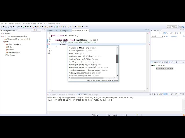 Java Lesson #1 Introduction to Classes and Objects, First Program: "Hello World!"