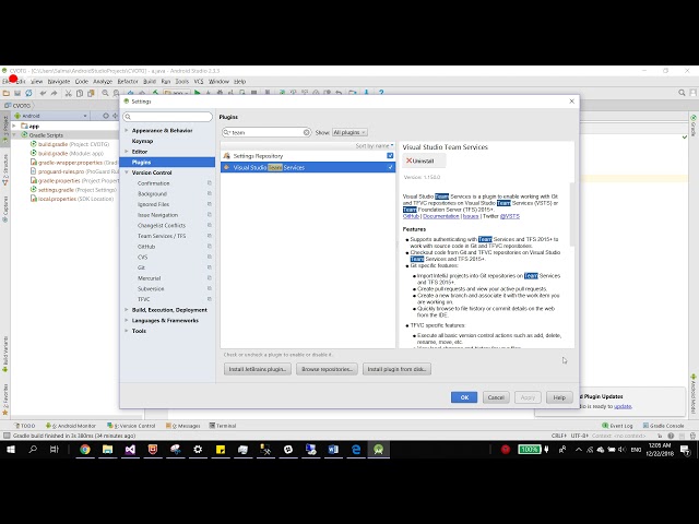 Android Studio TFS Team Foundation Plugin