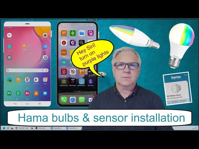 How to connect Hama Smart Home bulbs to Iphone &  Android with voice commands & Motion Sensor.