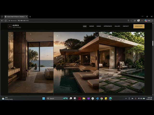 Luxury Hotel & Resort Website Demo | AUREA