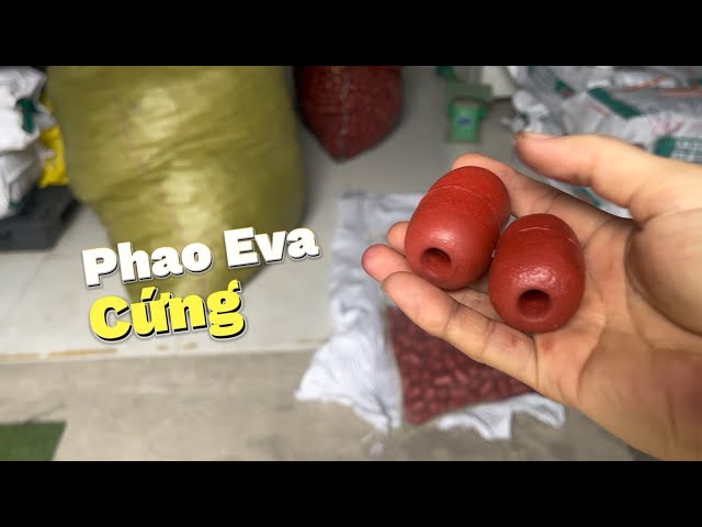 Hard EVA Foam Float (Size: 3x5cm), 1cm Hole, Brown. For Crab, Blue Crab, and Sea Fishing Nets...