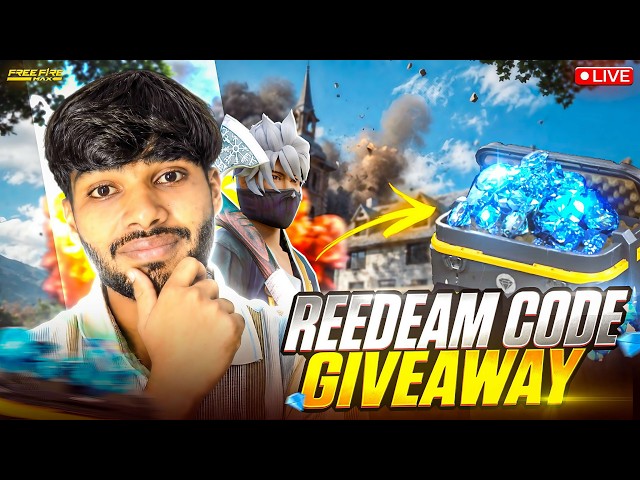 Jidiya gaming live is live 🤩 | Live Redeem Code Giveaway | Custom Room Giveaway🎯#freefirelive
