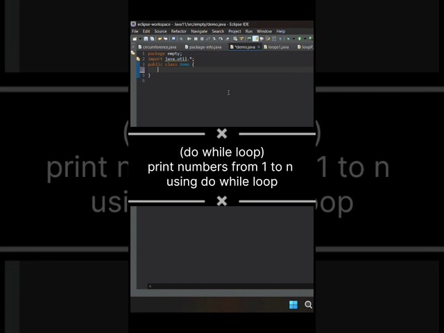 print numbers from 1 to n using do while loop #youtube #viralvideo #viralshort #views #java #shorts
