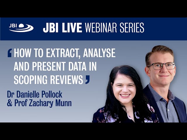 How to extract, analyse and present data in scoping reviews