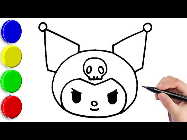 Cara Mudah Menggambar wajah Kuromi || Step by Step