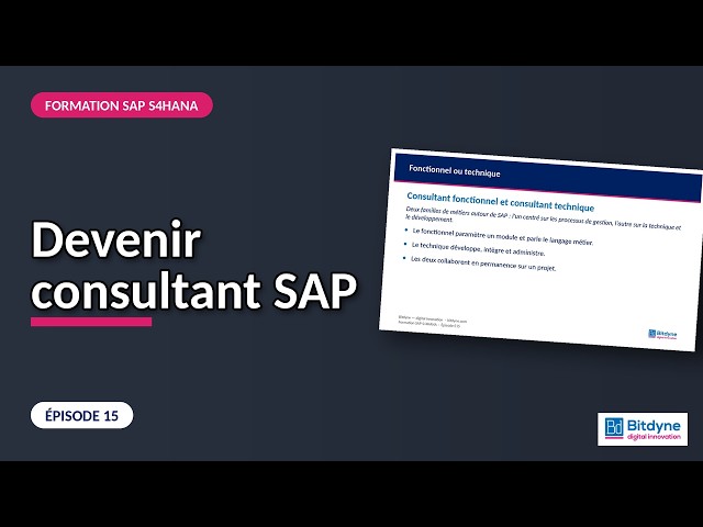 Devenir consultant SAP : parcours, certifications, marché + synthèse