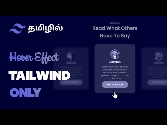 Animated website design using tailwind css in tamil | tailwind css in tamil