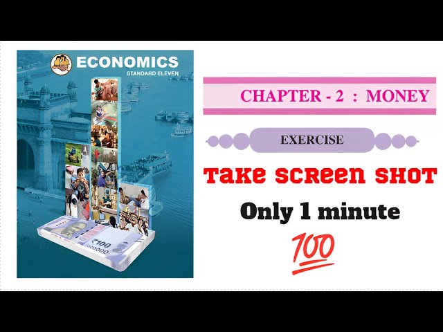 11th std subject economic chapter 2 money questions answer  2022 #technicalstudy #commerce #economic