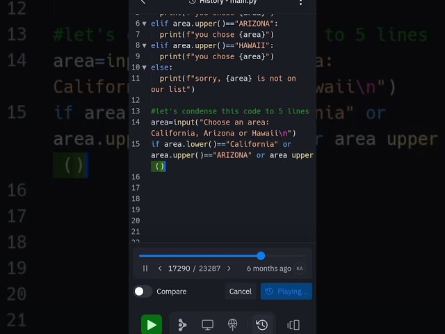 PYTHON making a code shorter #coding #python #live #programming #programmer