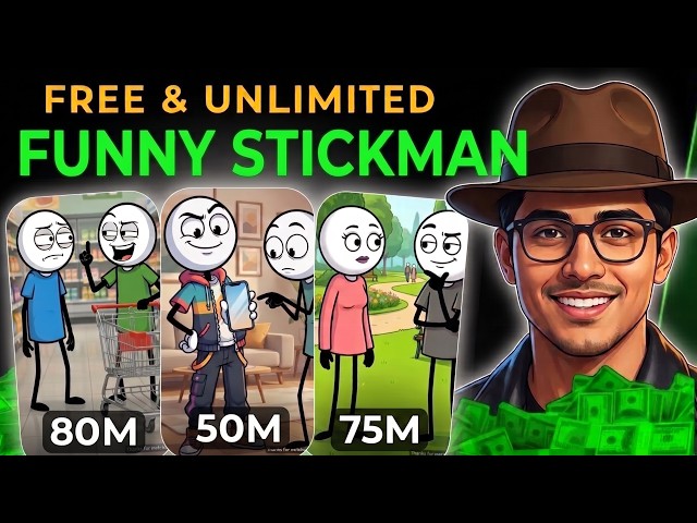 How to Make Funny Stickman Videos With AI | Complete Stick Animation Tutorial