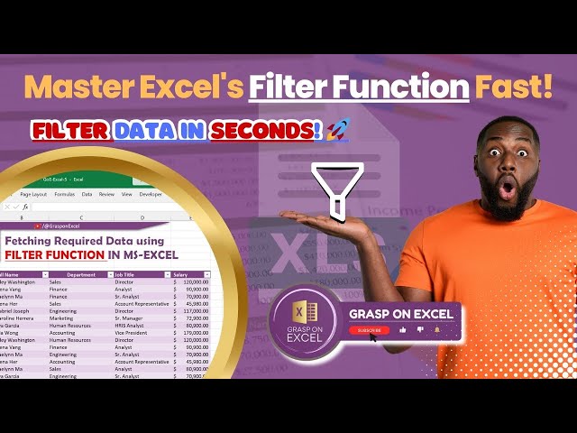 Filter Function in Excel CHANGED My Workflow! | Grasp on Excel