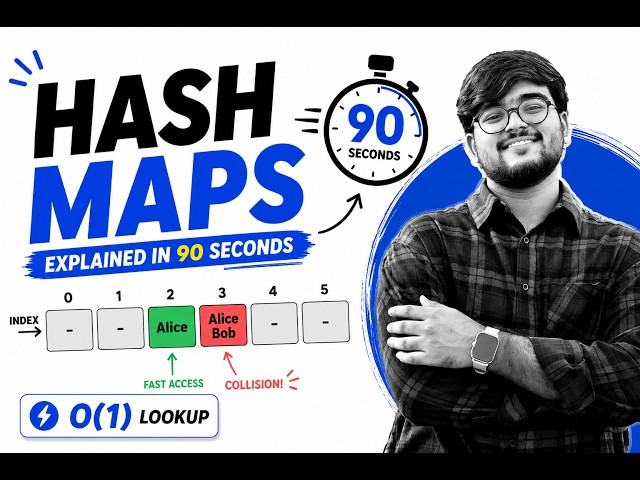 Hash Maps Explained in 90 Seconds: Why They're So Fast