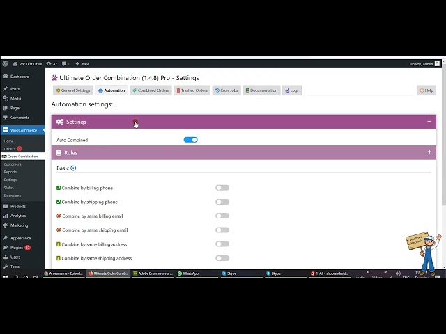 Automation - WooCommerce Order Combination