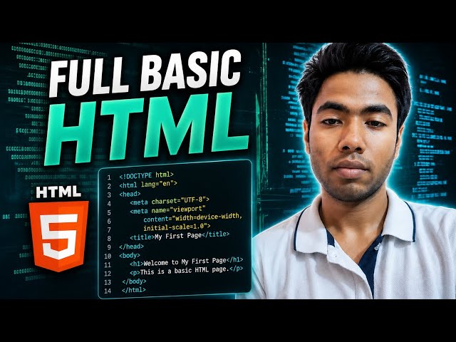 Learn Basic HTML in 10 Minutes ⚡ Beginner Friendly#html#webdevelopment#coding#htmltutorial