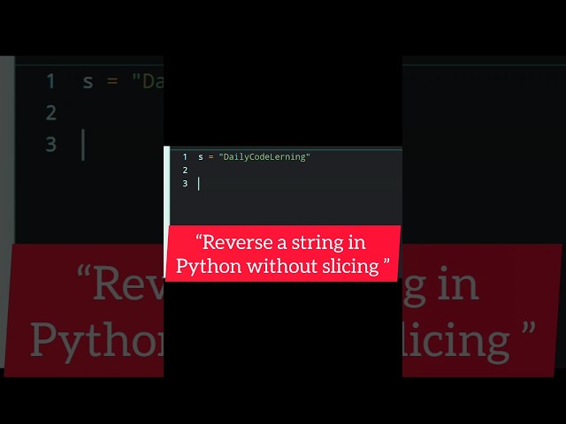 Reverse a String in Python Without Slicing 😱 | One Line Trick #shorts #codingshorts #python #viral