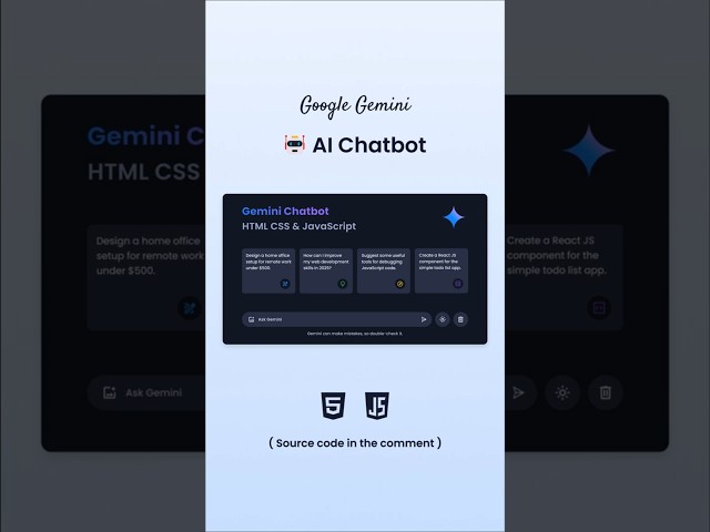 Gemini AI Chatbot in HTML CSS & JavaScript