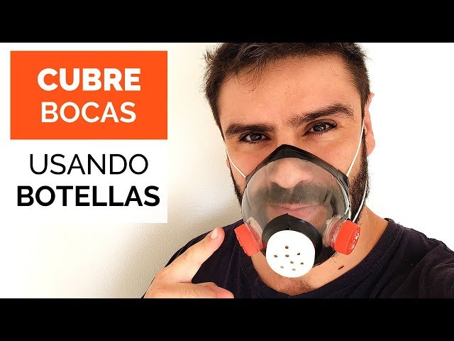 How to make a homemade protective mask with PET bottles 😷 #StayHome