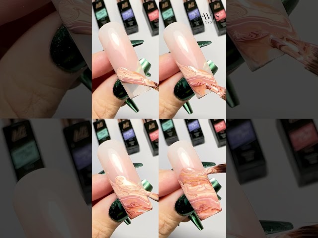 Fall 2023 Marble Nail Art by LDS Line Art | Best Nail Design Tutorial