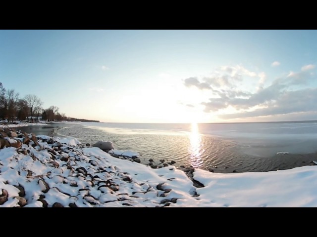 Ice sheet takes 7 minutes to clip to hit point north Columbia Park ice sheet in Malone Wis 4K