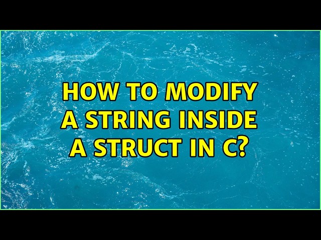 How to modify a string inside a struct in C? (2 Solutions!!)