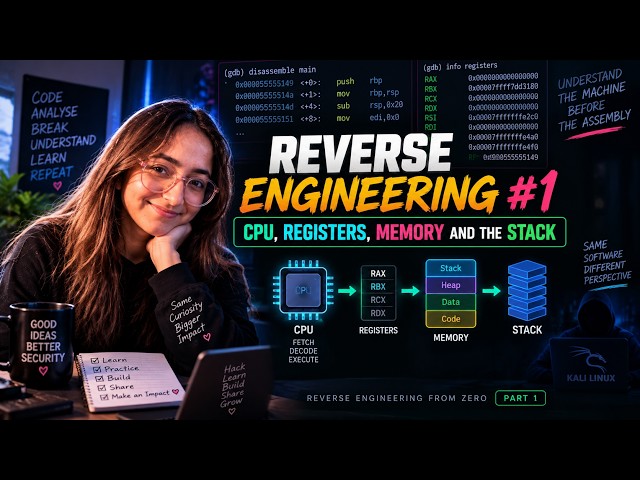Reverse Engineering #1: CPU, Registers, Memory & the Stack Explained 🔥