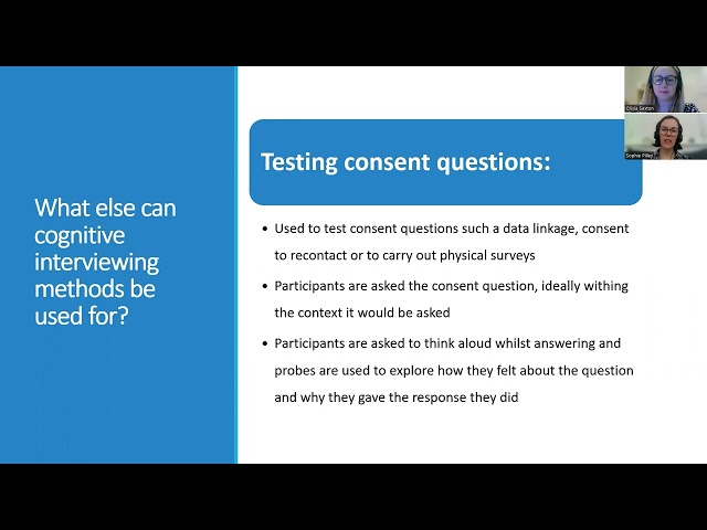 Other uses of cognitive interviewing