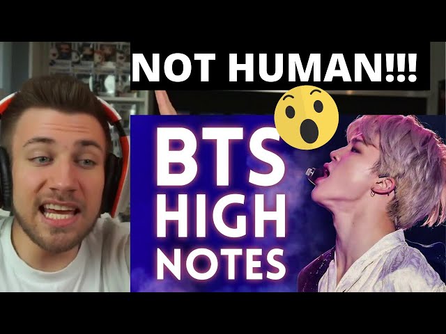 OMG!!! BTS HIGH NOTES & FALSETTOS COMPILATION - Reaction