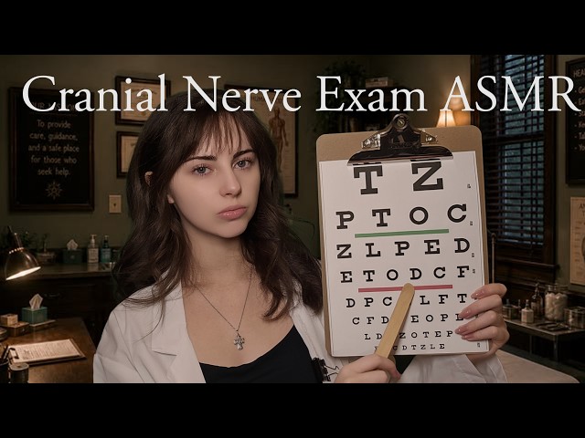 ASMR Cranial Nerve Exam | 1 Hour Soft Spoken Medical Roleplay | Rain Ambience