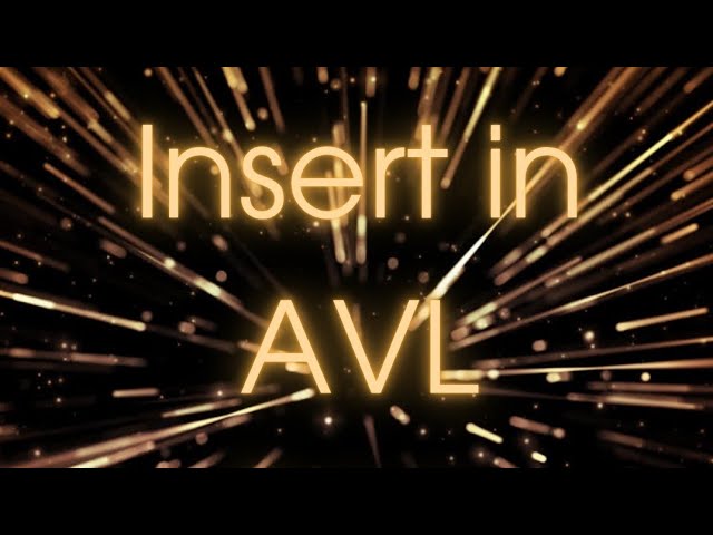 Insertion in AVL tree with rotations