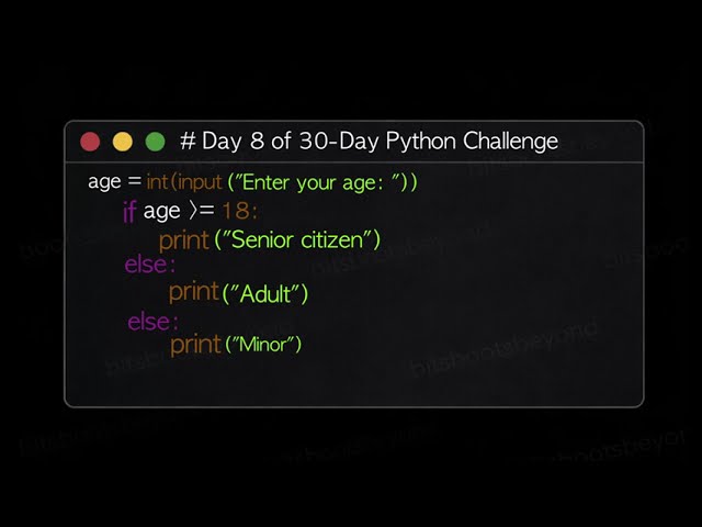Python 30 Day Challenge Day 8 Reel