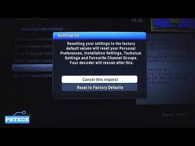🔵 How To Reset Dstv Zapper HD Decoder To Factory Defaults | Pbteck