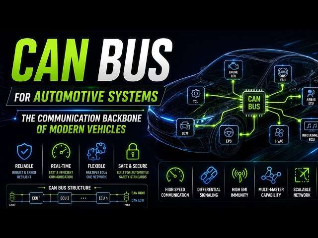 CAN Bus for Automotive Systems | The Communication Backbone of Modern Vehicles | Uplatz